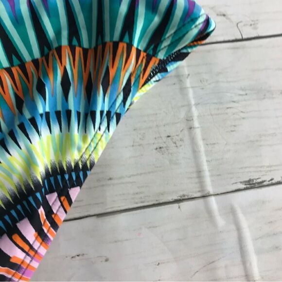 BAR III Sunburst One Shoulder Bikini Top in Multicolor Small - Picture 11 of 12